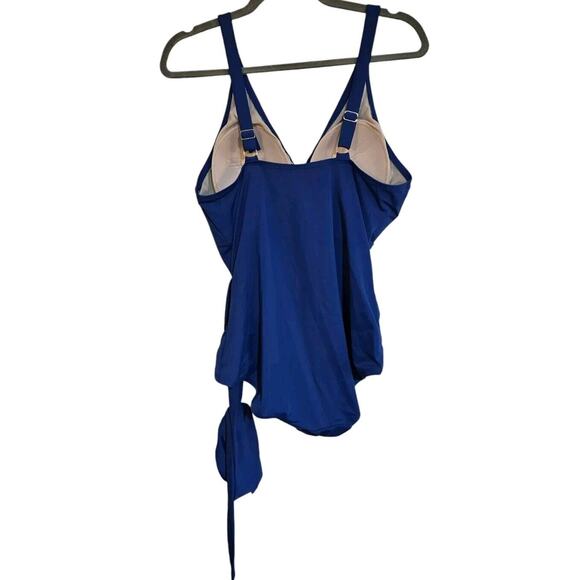 NWT Fortune Swimwear One Piece Swimsuit Blue 16W - Picture 2 of 5
